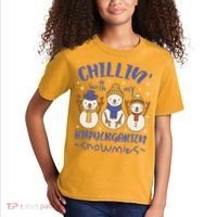 Chillin With My Kindergarten Snowmies Cute Winter Kids T-Shirt thumb 2