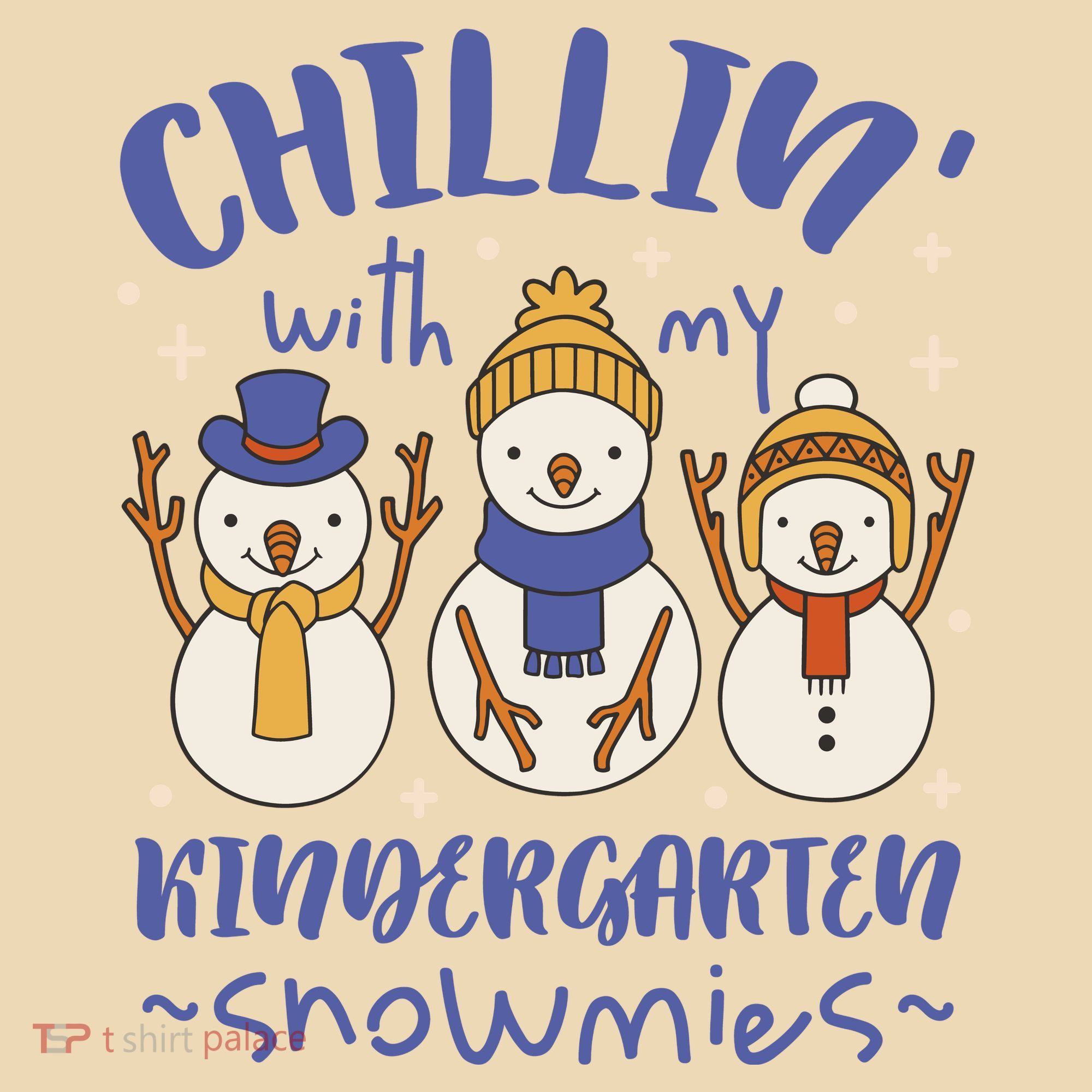 Chillin With My Kindergarten Snowmies Cute Winter Tote Bag
