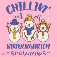 Chillin With My Kindergarten Snowmies Cute Winter Coaster thumb 2