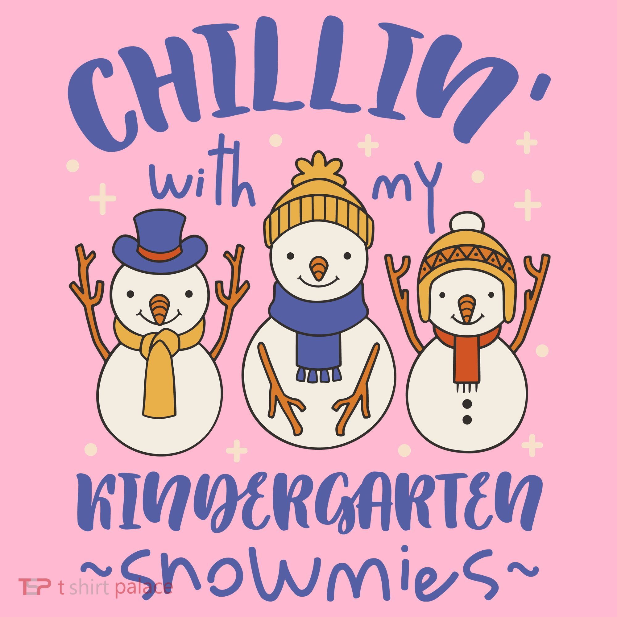 Chillin With My Kindergarten Snowmies Cute Winter Coaster