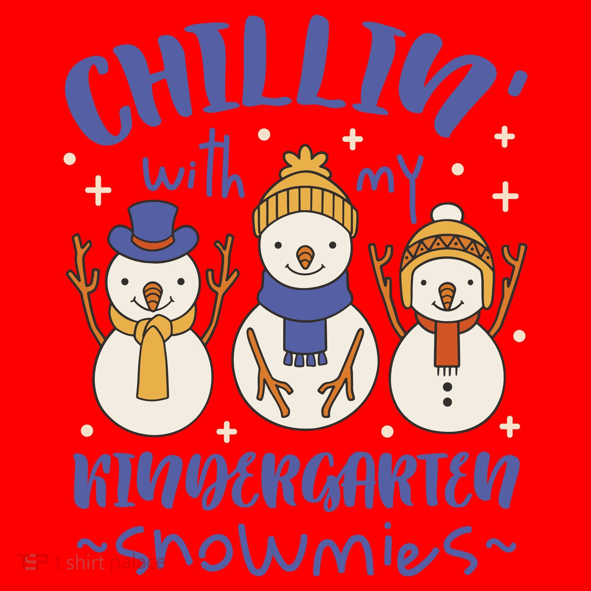 Chillin With My Kindergarten Snowmies Cute Winter Santa Hat
