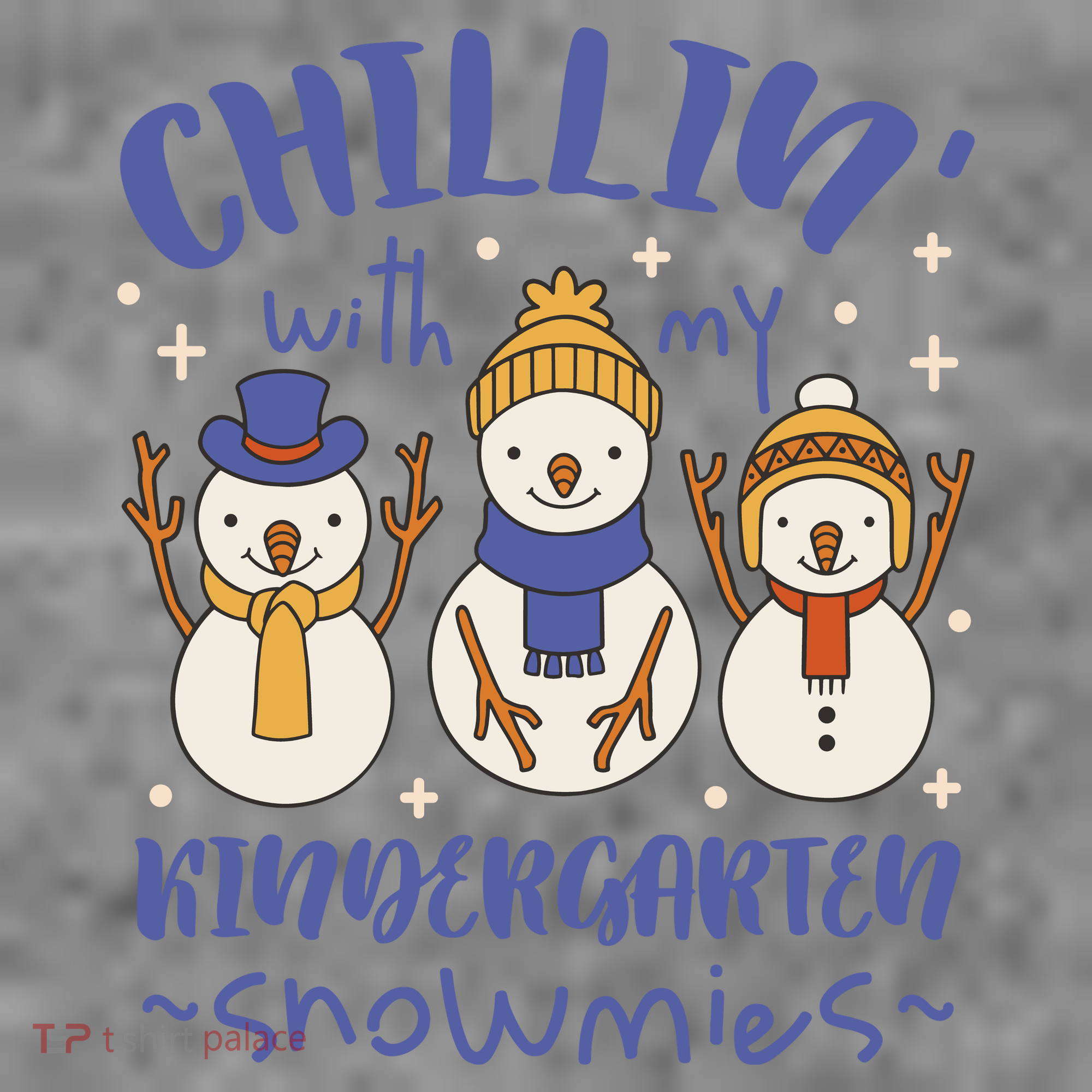 Chillin With My Kindergarten Snowmies Cute Winter Toddler Hoodie