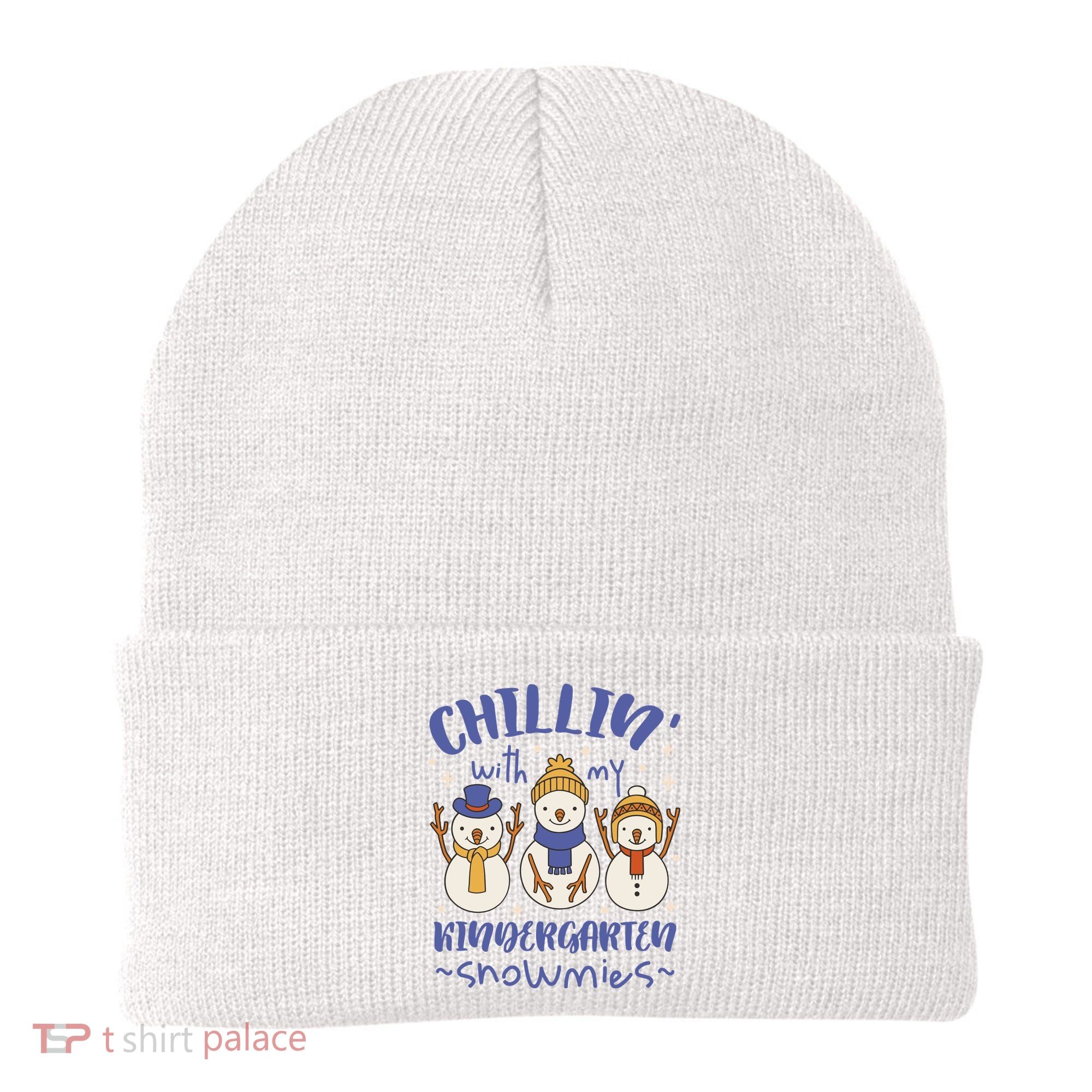 Chillin With My Kindergarten Snowmies Cute Winter Beanie