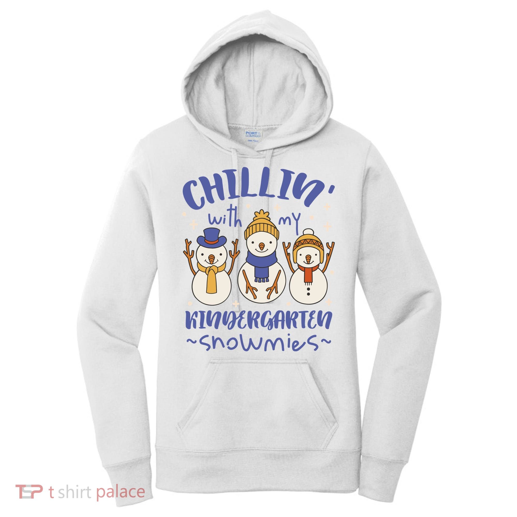 Chillin With My Kindergarten Snowmies Cute Winter Women's Hoodie