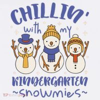 Chillin With My Kindergarten Snowmies Cute Winter Women's Tank Top thumb 5