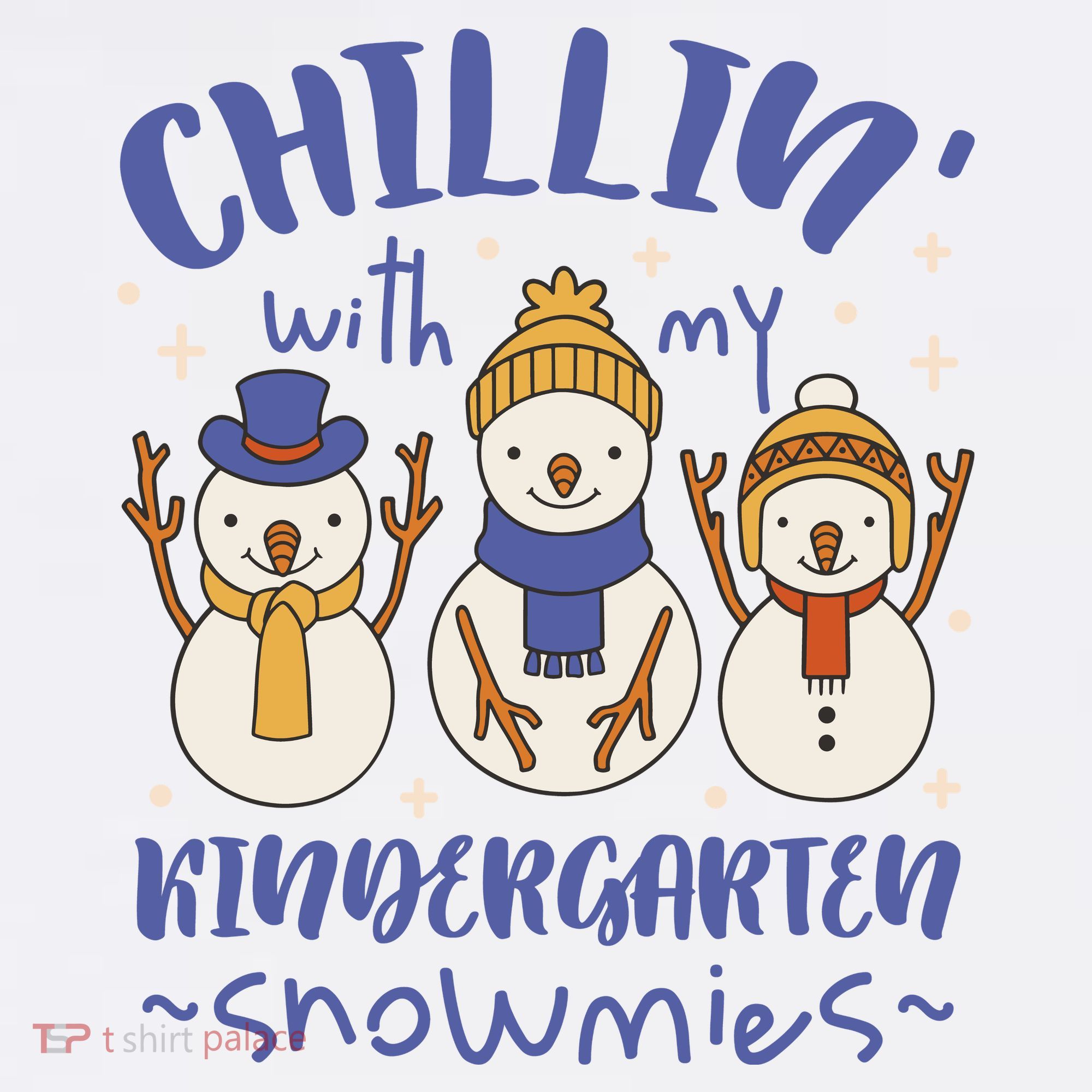 Chillin With My Kindergarten Snowmies Cute Winter Women's Tank Top