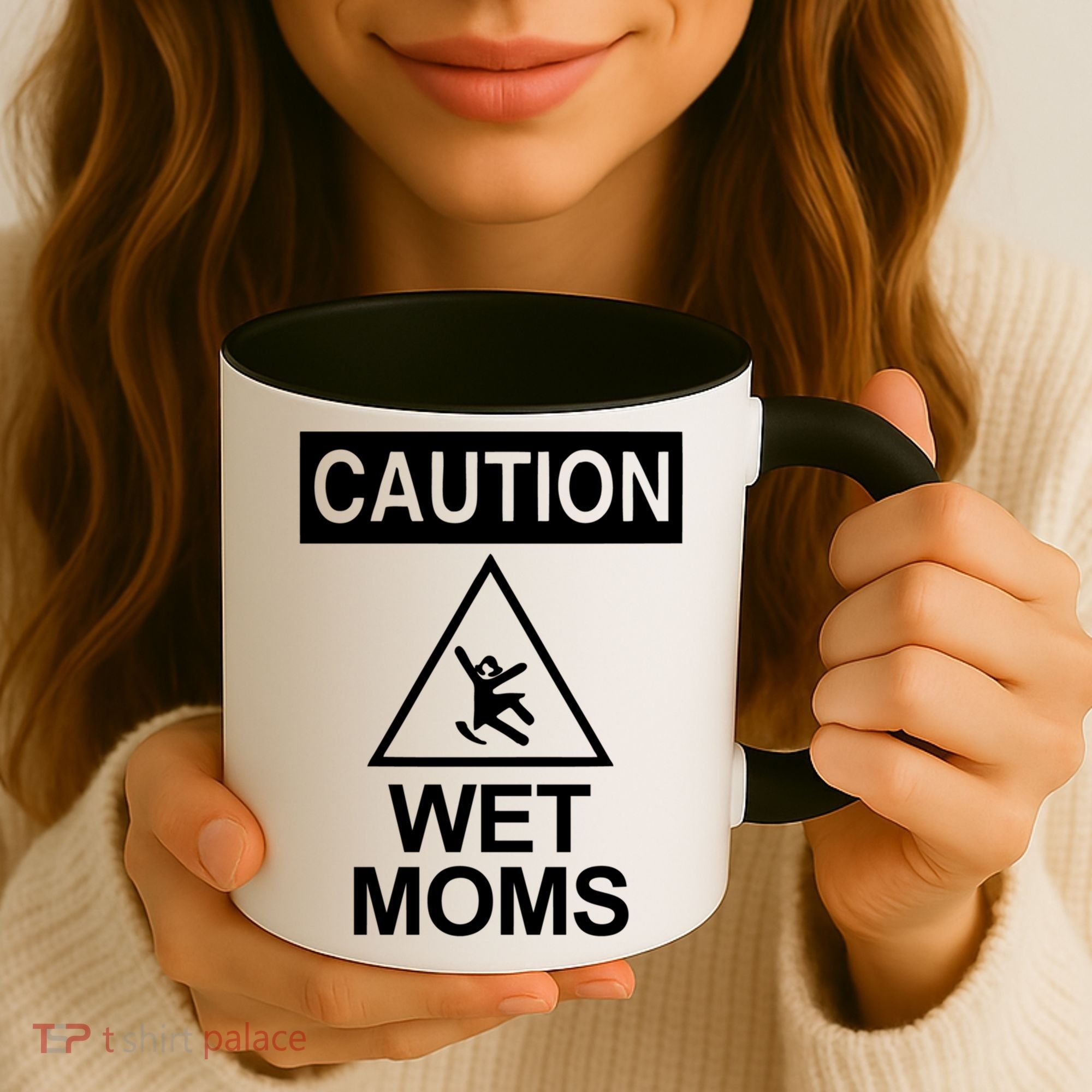 Caution: Wet Moms Funny Gift Funny Saying Sarcastic Cute Cool Novelty Cute Gift Coffee Mug
