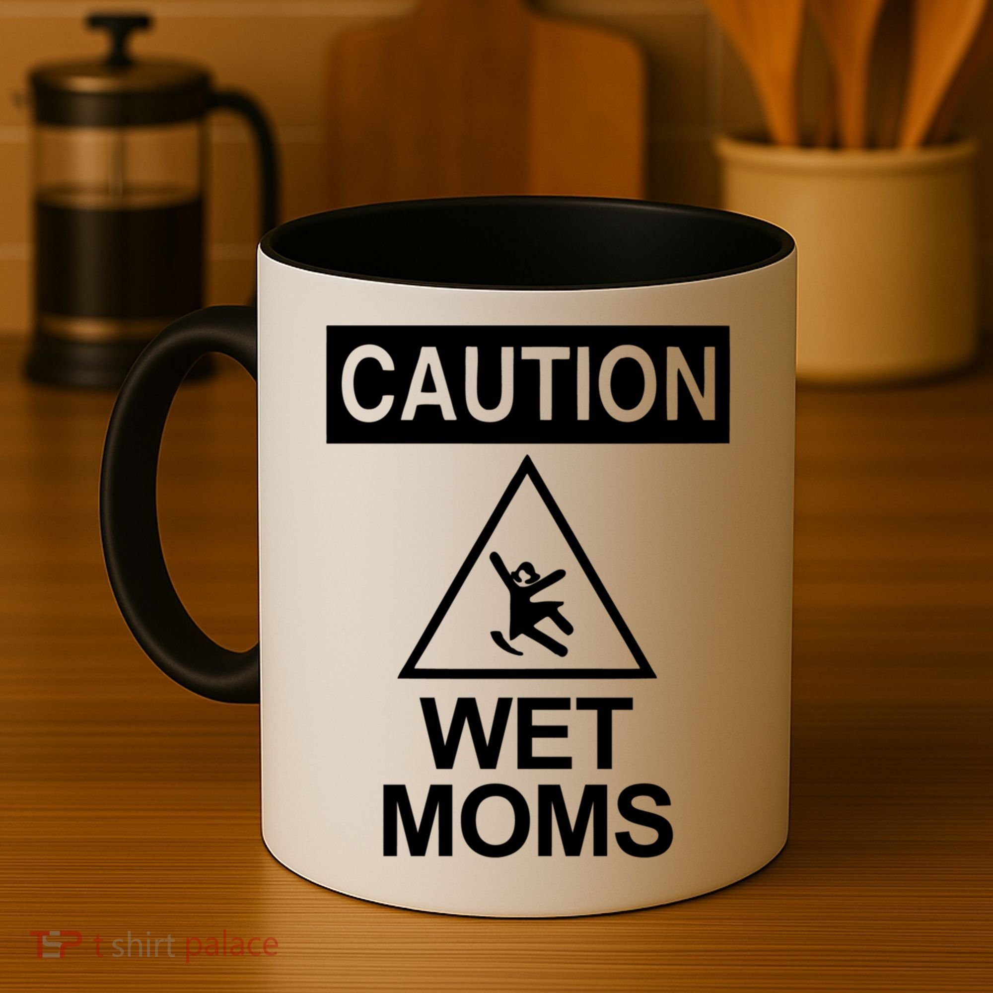 Caution: Wet Moms Funny Gift Funny Saying Sarcastic Cute Cool Novelty Cute Gift Coffee Mug