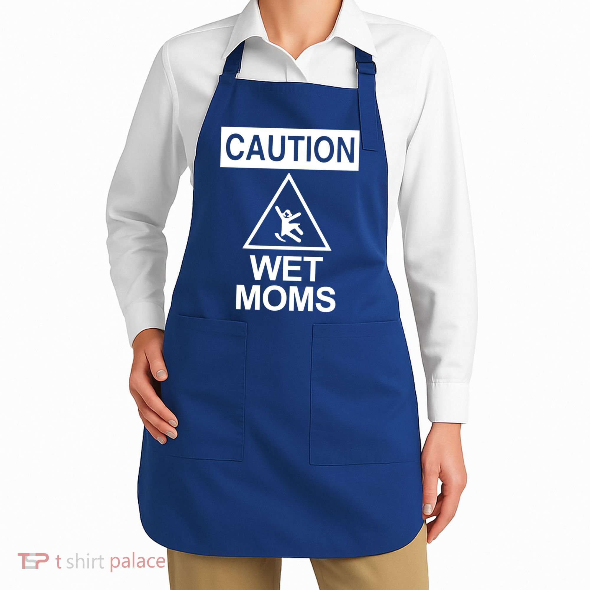 Caution: Wet Moms Funny Gift Funny Saying Sarcastic Cute Cool Novelty Cute Gift Apron