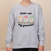 Chillin With My Gnomies Christmas Holiday Women's Sweatshirt thumb 0