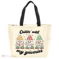 Chillin With My Gnomies Christmas Holiday Tote Bag thumb 0
