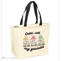 Chillin With My Gnomies Christmas Holiday Tote Bag thumb 2