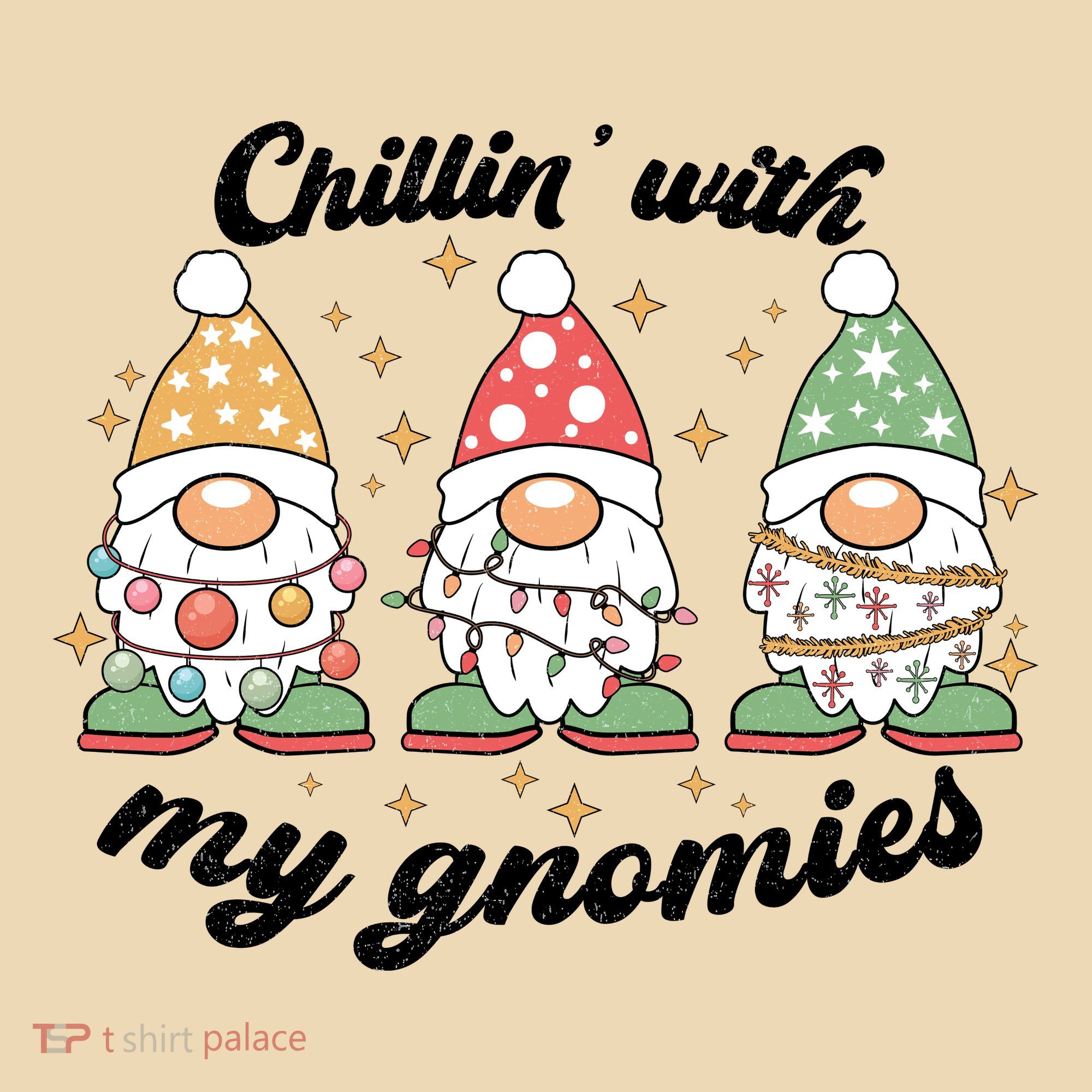 Chillin With My Gnomies Christmas Holiday Tote Bag
