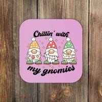 Chillin With My Gnomies Christmas Holiday Coaster thumb 0