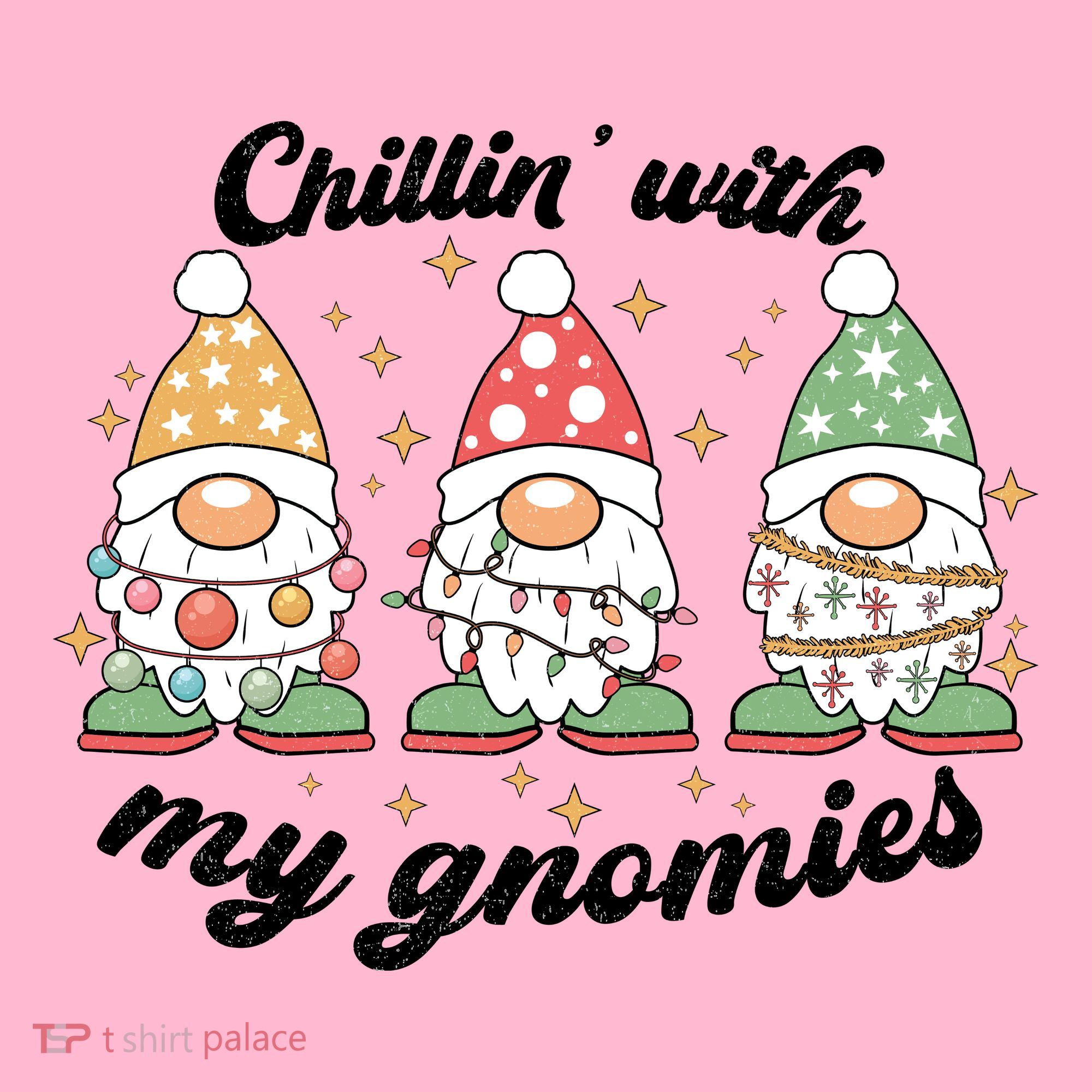 Chillin With My Gnomies Christmas Holiday Coaster