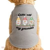 Chillin With My Gnomies Christmas Holiday Doggie Tank thumb 0