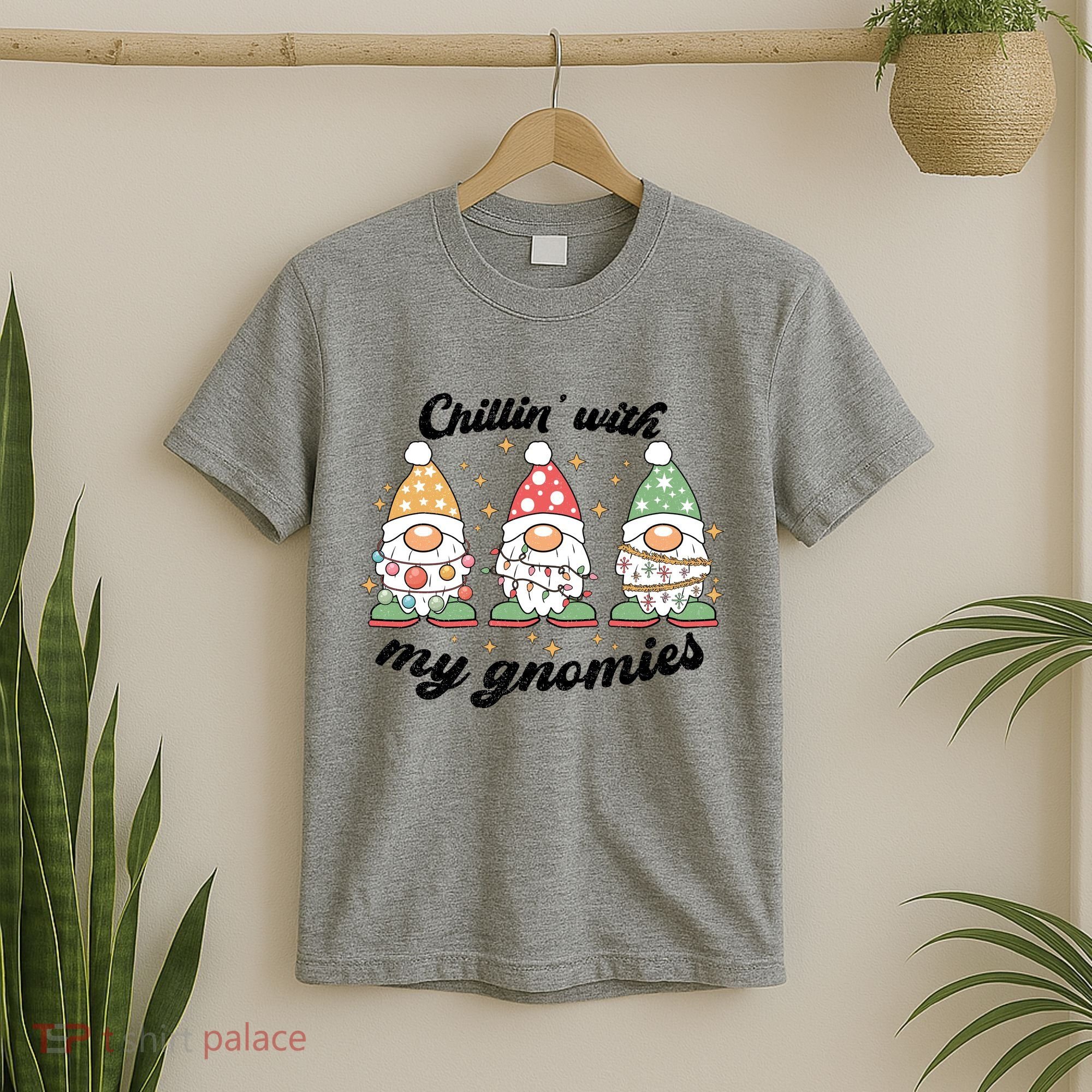 Chillin With My Gnomies Christmas Holiday T-Shirt