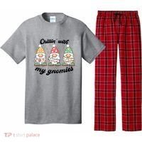 Chillin With My Gnomies Christmas Holiday Pajama Set thumb 0