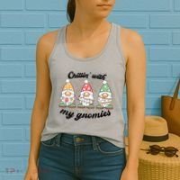 Chillin With My Gnomies Christmas Holiday Women's Tank Top thumb 2