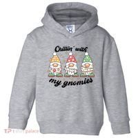Chillin With My Gnomies Christmas Holiday Toddler Hoodie thumb 0