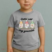 Chillin With My Gnomies Christmas Holiday Toddler T-Shirt thumb 2