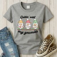 Chillin With My Gnomies Christmas Holiday Women's T-Shirt thumb 3