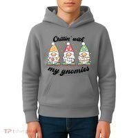 Chillin With My Gnomies Christmas Holiday Kids Hoodie thumb 4