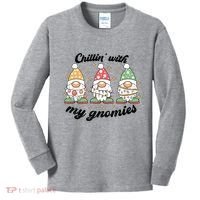 Chillin With My Gnomies Christmas Holiday Kids Long Sleeve Shirt thumb 0
