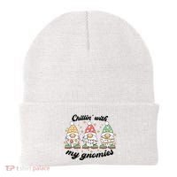 Chillin With My Gnomies Christmas Holiday Beanie thumb 0