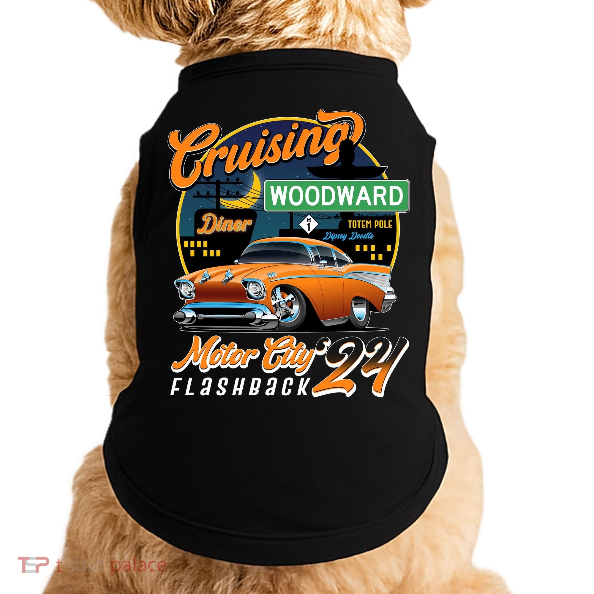 Cruising Woodward Motor City Flashback 2024 Orange Version Doggie Tank