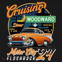 Cruising Woodward Motor City Flashback 2024 Orange Version Sweatshirt thumb 3