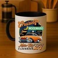 Cruising Woodward Motor City Flashback 2024 Orange Version Coffee Mug thumb 4