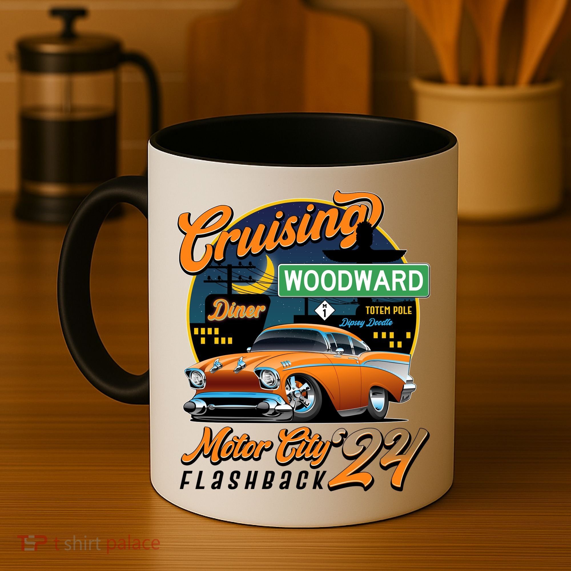 Cruising Woodward Motor City Flashback 2024 Orange Version Coffee Mug