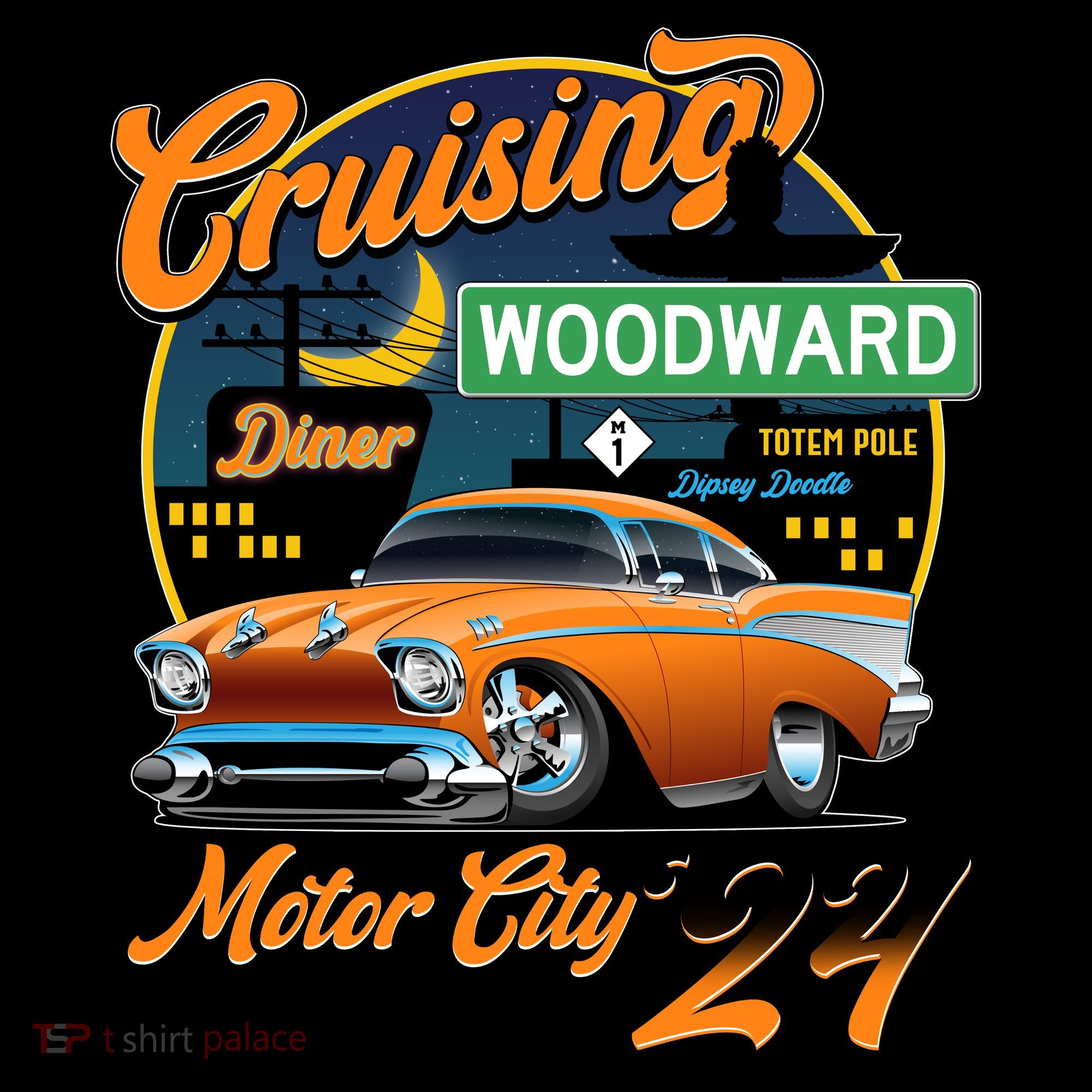 Cruising Woodward Motor City Flashback 2024 Orange Version Coffee Mug