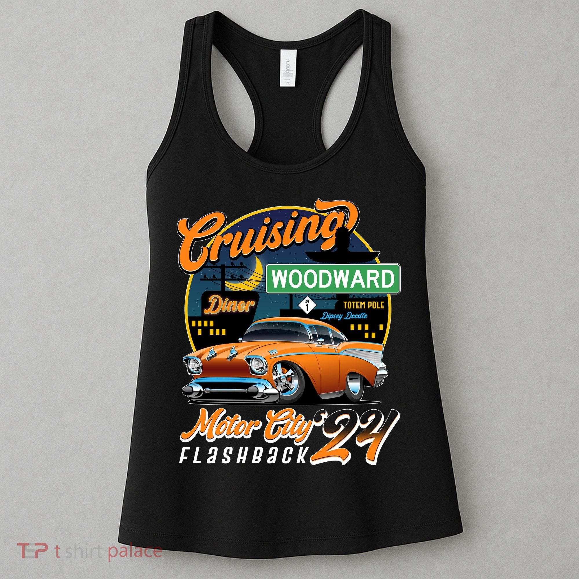 Cruising Woodward Motor City Flashback 2024 Orange Version Women's Tank Top
