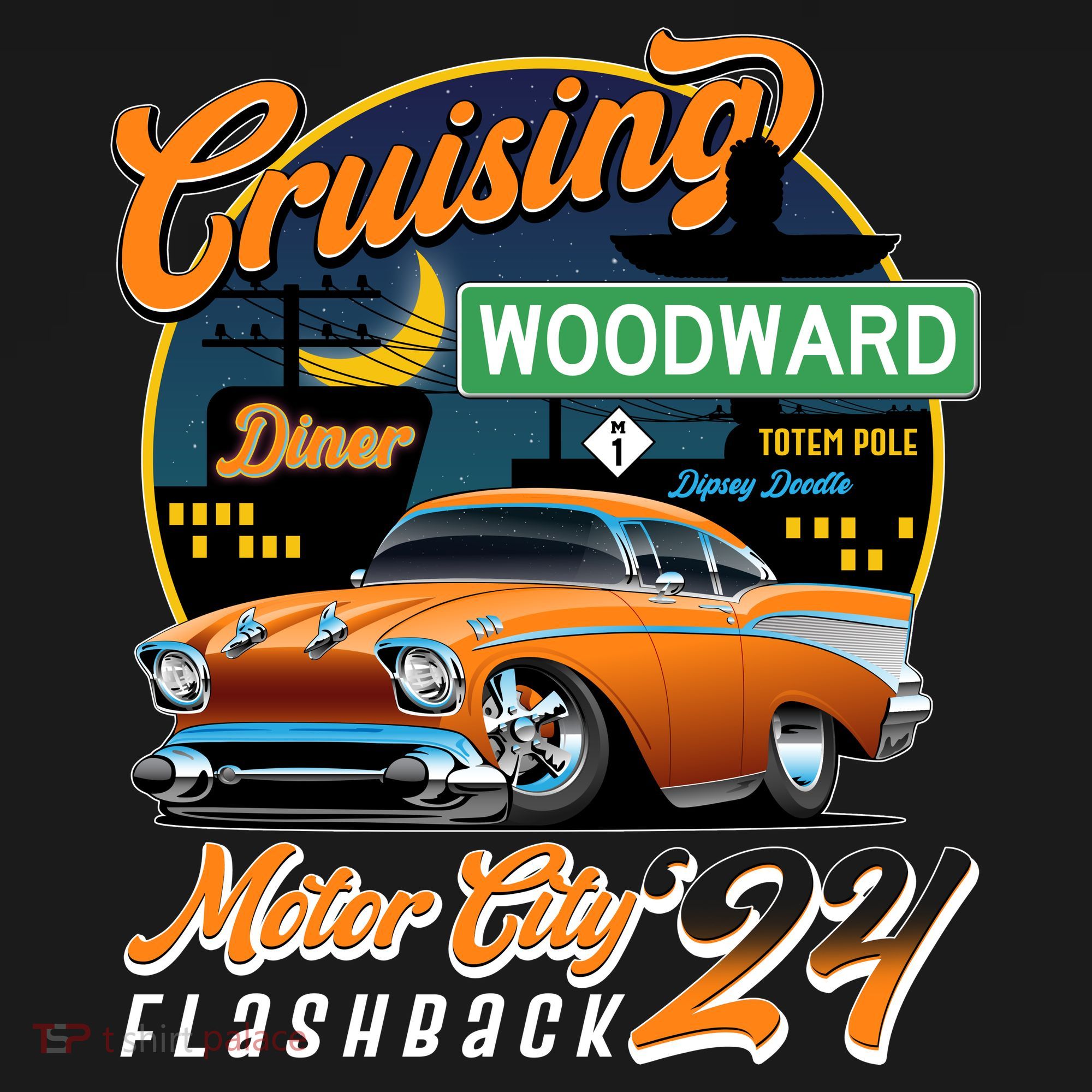 Cruising Woodward Motor City Flashback 2024 Orange Version Women's Tank Top