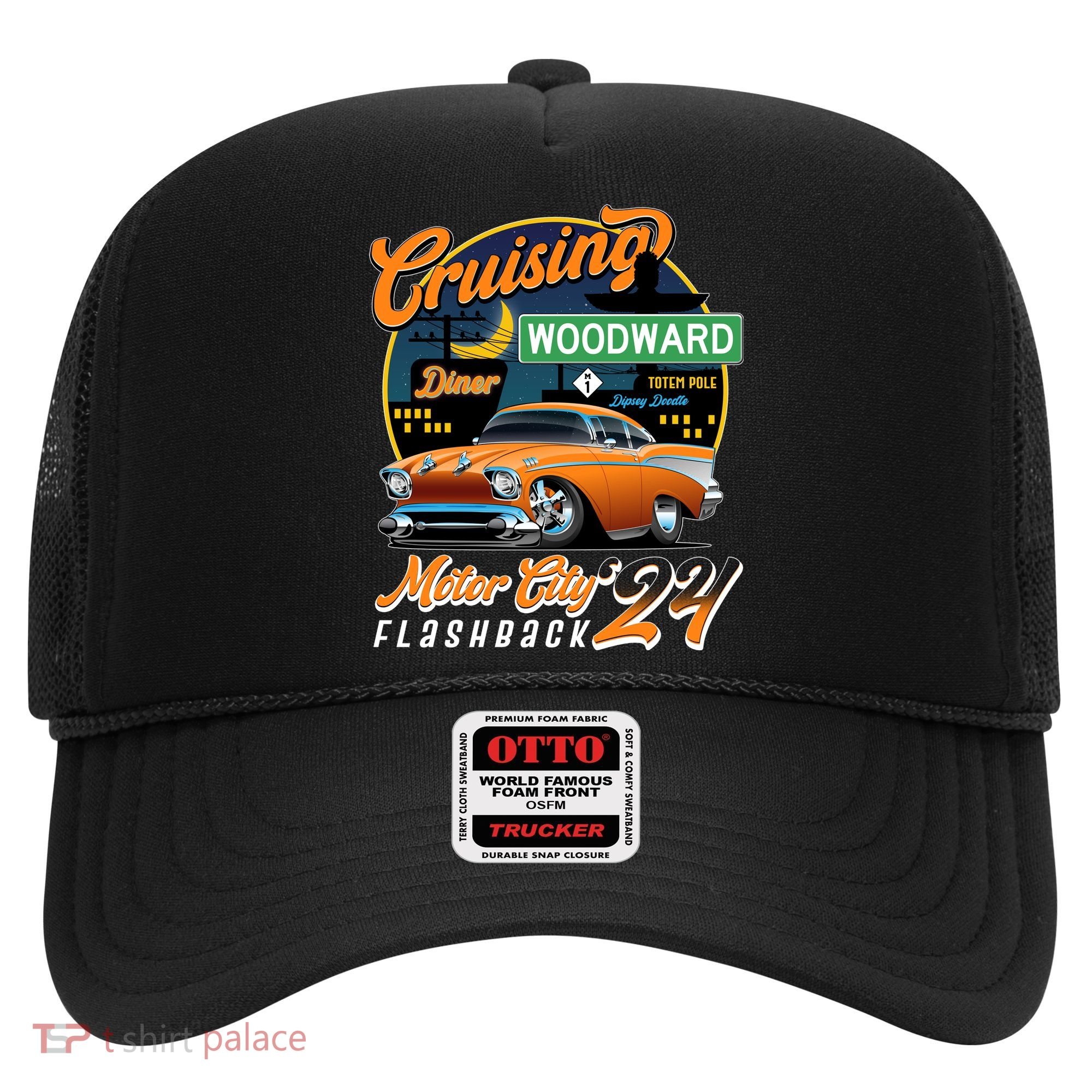 Cruising Woodward Motor City Flashback 2024 Orange Version Hat