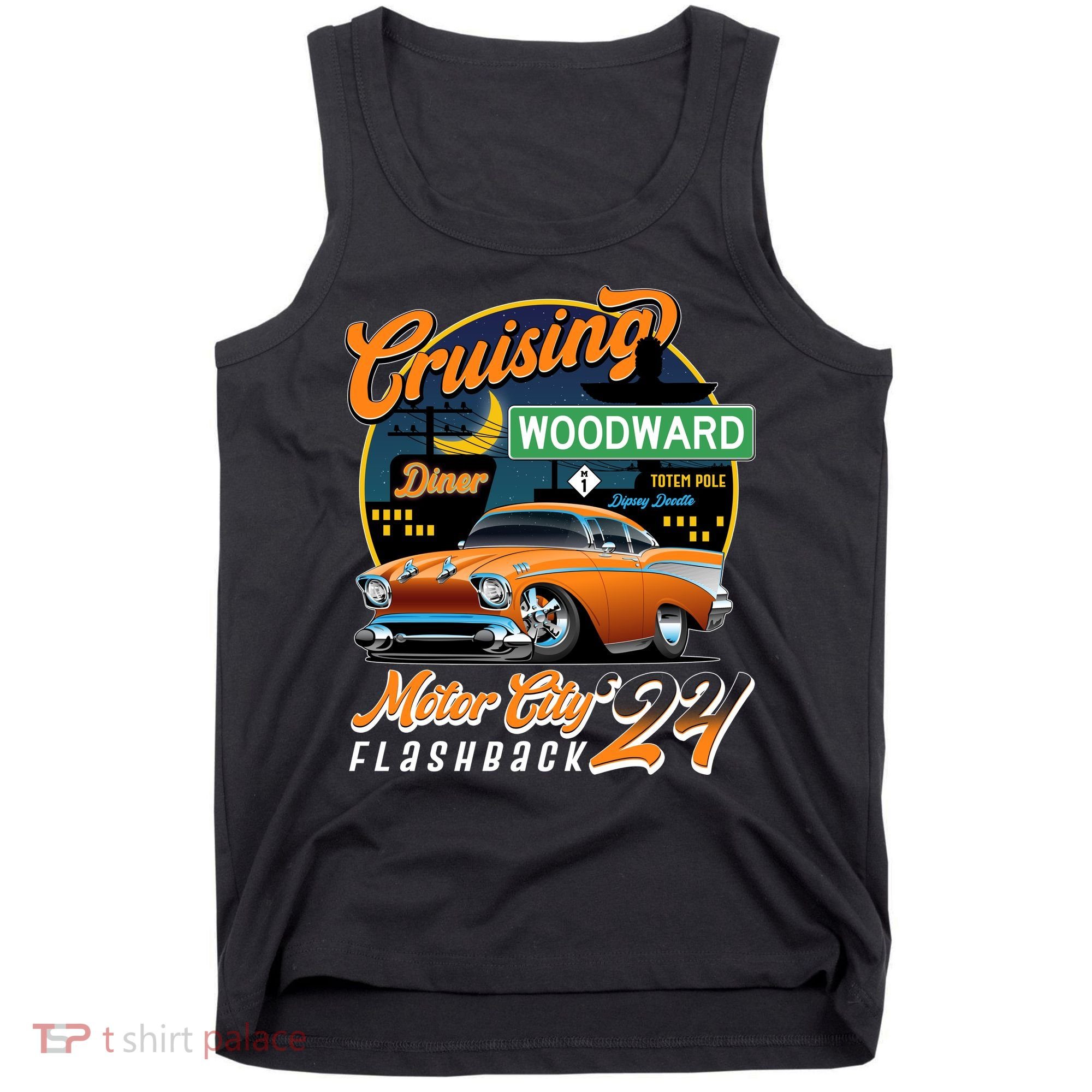 Cruising Woodward Motor City Flashback 2024 Orange Version Tank Top