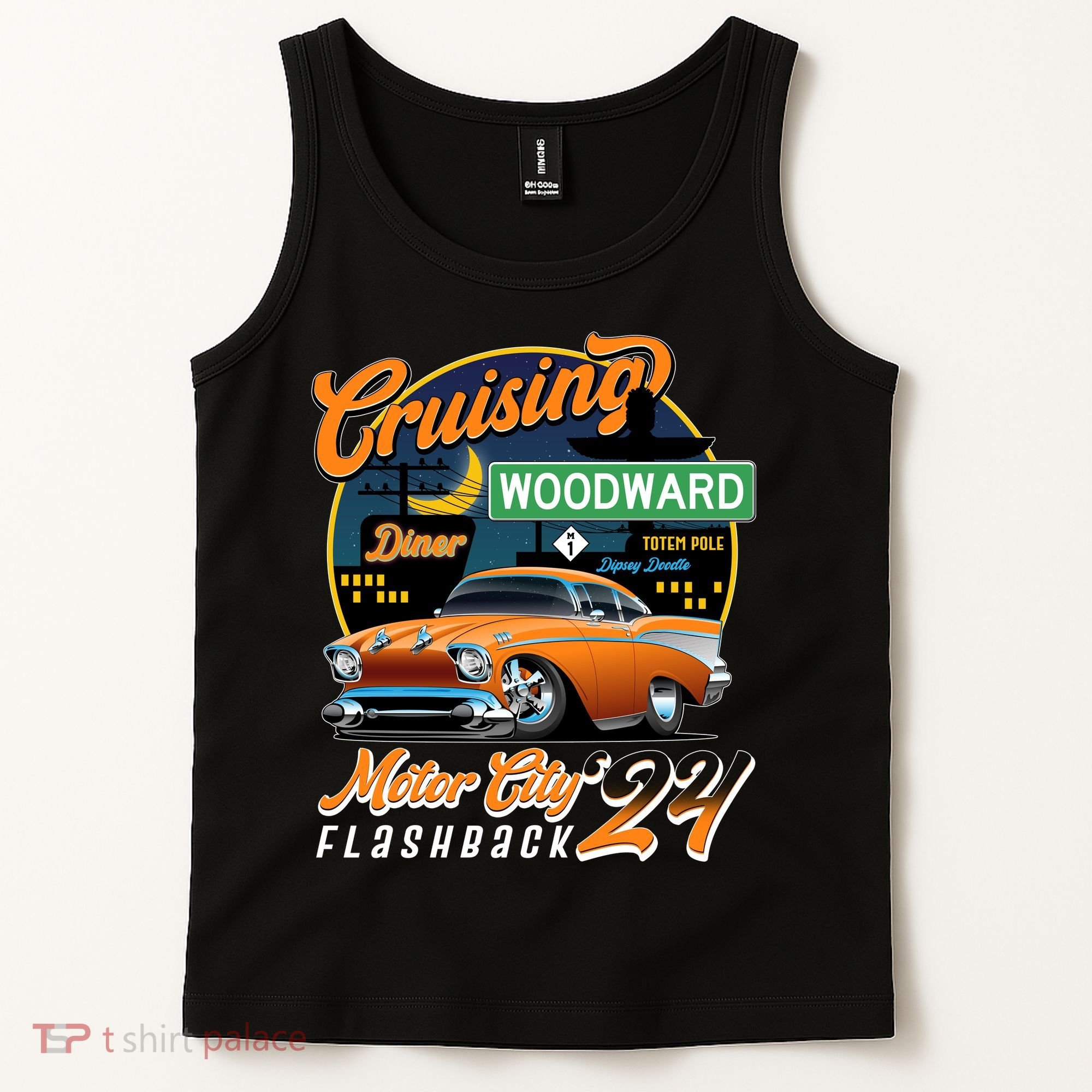 Cruising Woodward Motor City Flashback 2024 Orange Version Tank Top