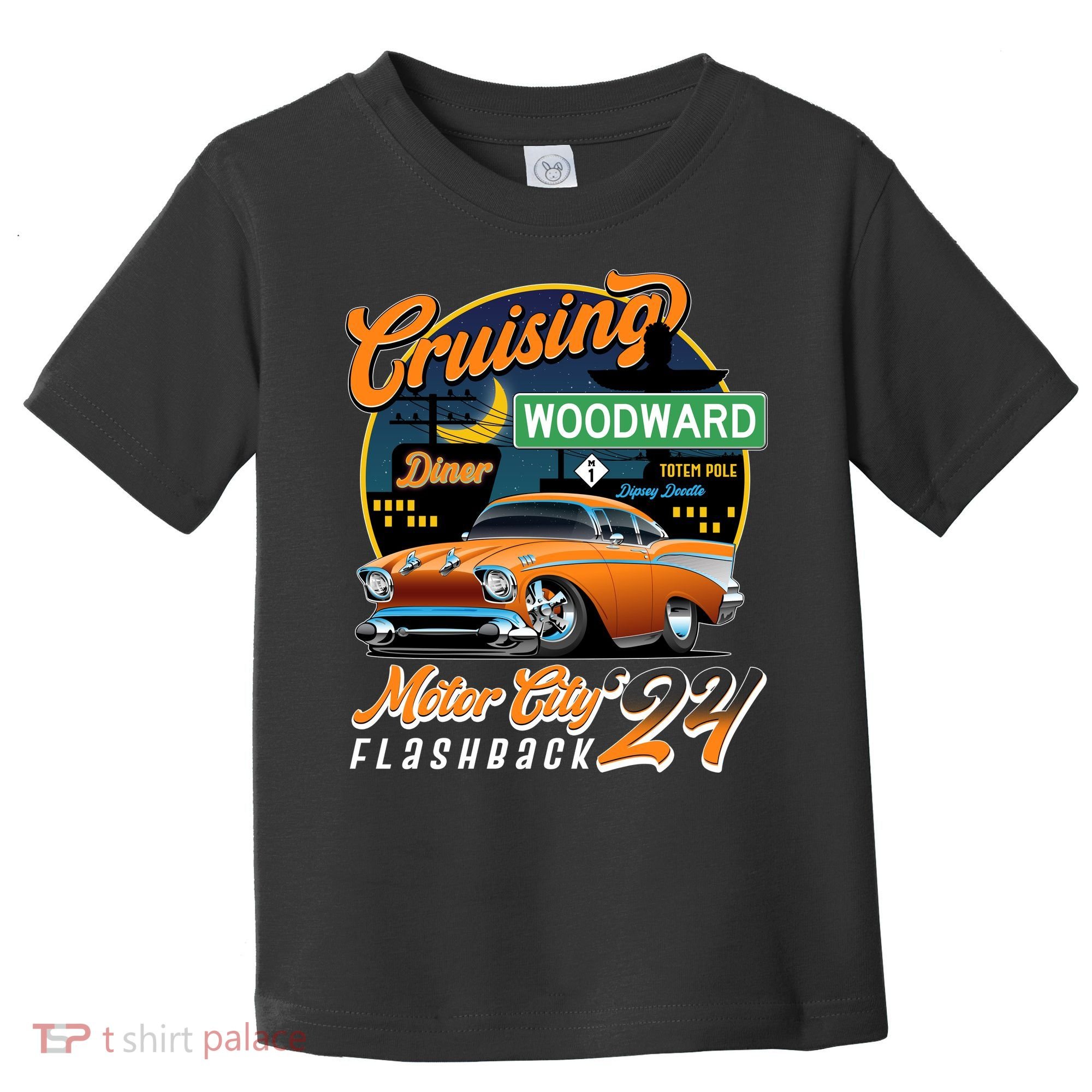 Cruising Woodward Motor City Flashback 2024 Orange Version Toddler T-Shirt