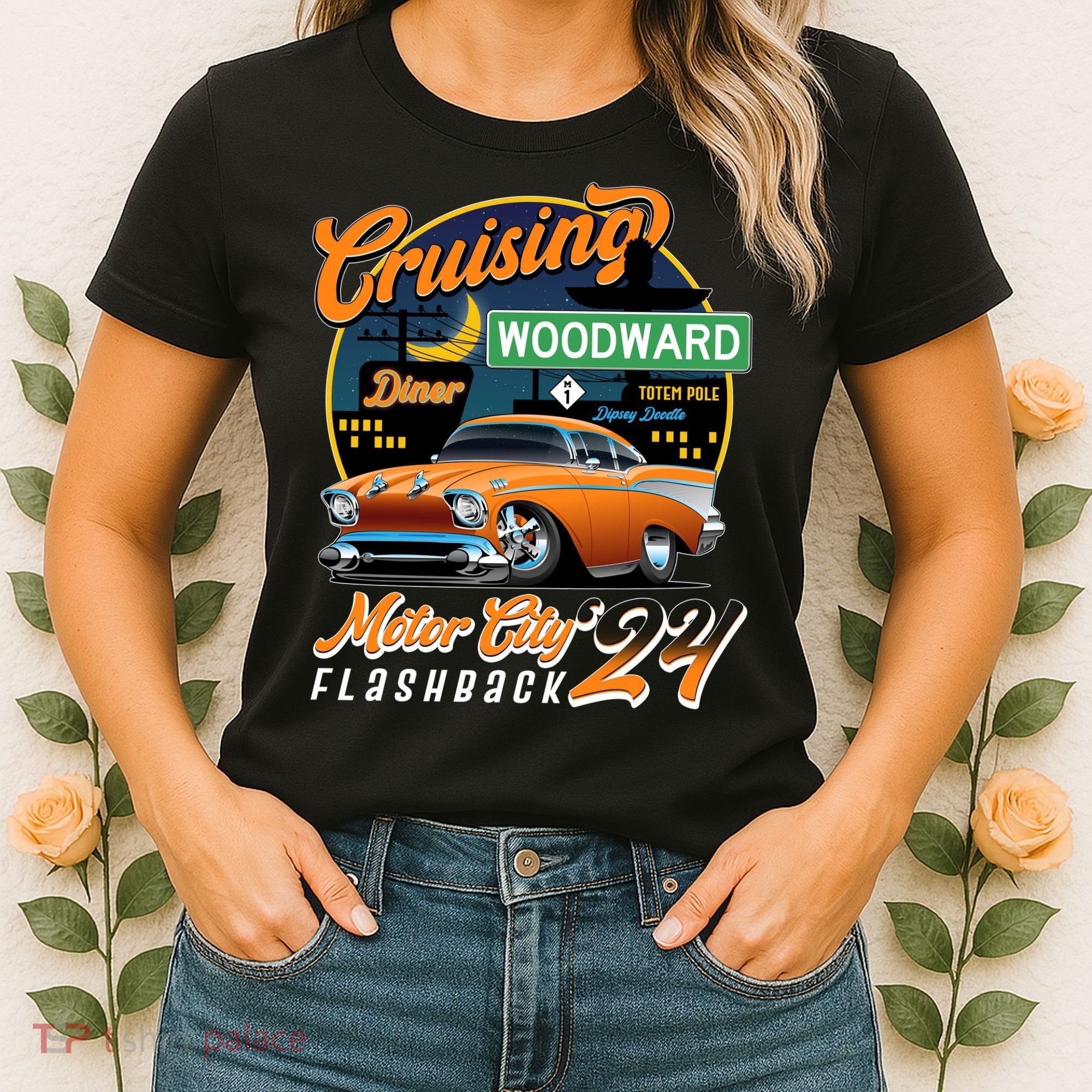 Cruising Woodward Motor City Flashback 2024 Orange Version Women's T-Shirt