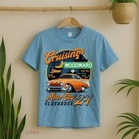 Cruising Woodward Motor City Flashback 2024 Orange Version T-Shirt thumb 2