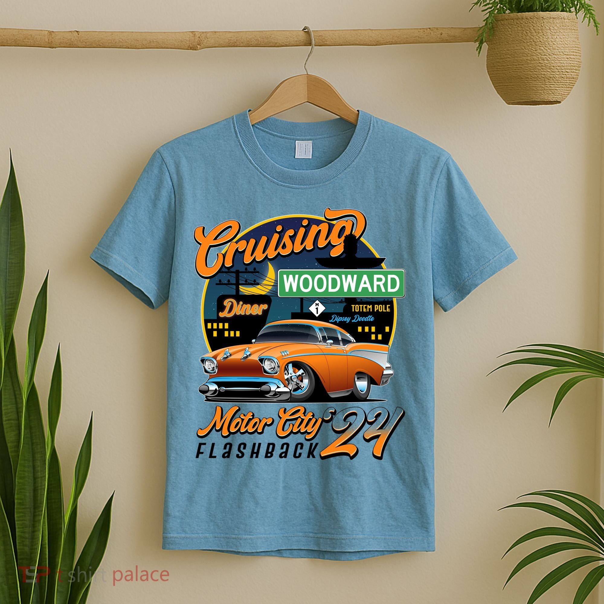 Cruising Woodward Motor City Flashback 2024 Orange Version T-Shirt