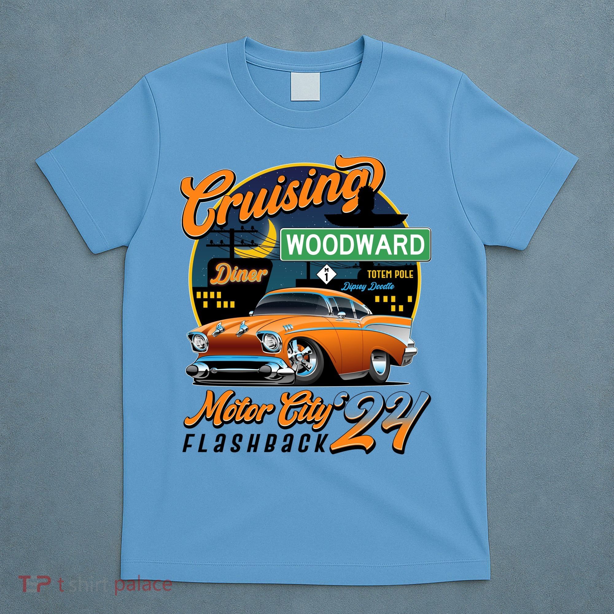 Cruising Woodward Motor City Flashback 2024 Orange Version T-Shirt