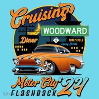 Cruising Woodward Motor City Flashback 2024 Orange Version T-Shirt thumb 6