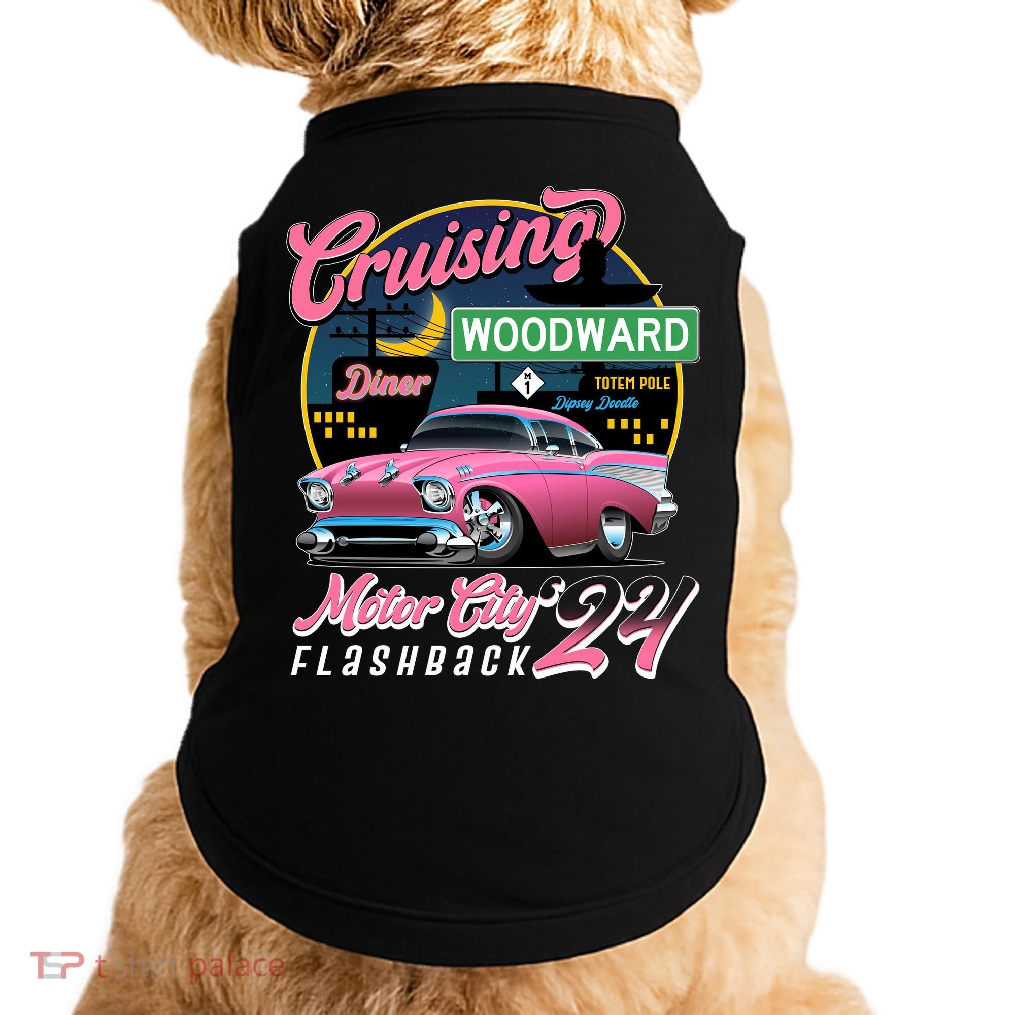 Cruising Woodward Motor City Flashback 2024 Pink Version Doggie Tank