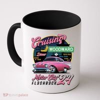 Cruising Woodward Motor City Flashback 2024 Pink Version Coffee Mug thumb 0