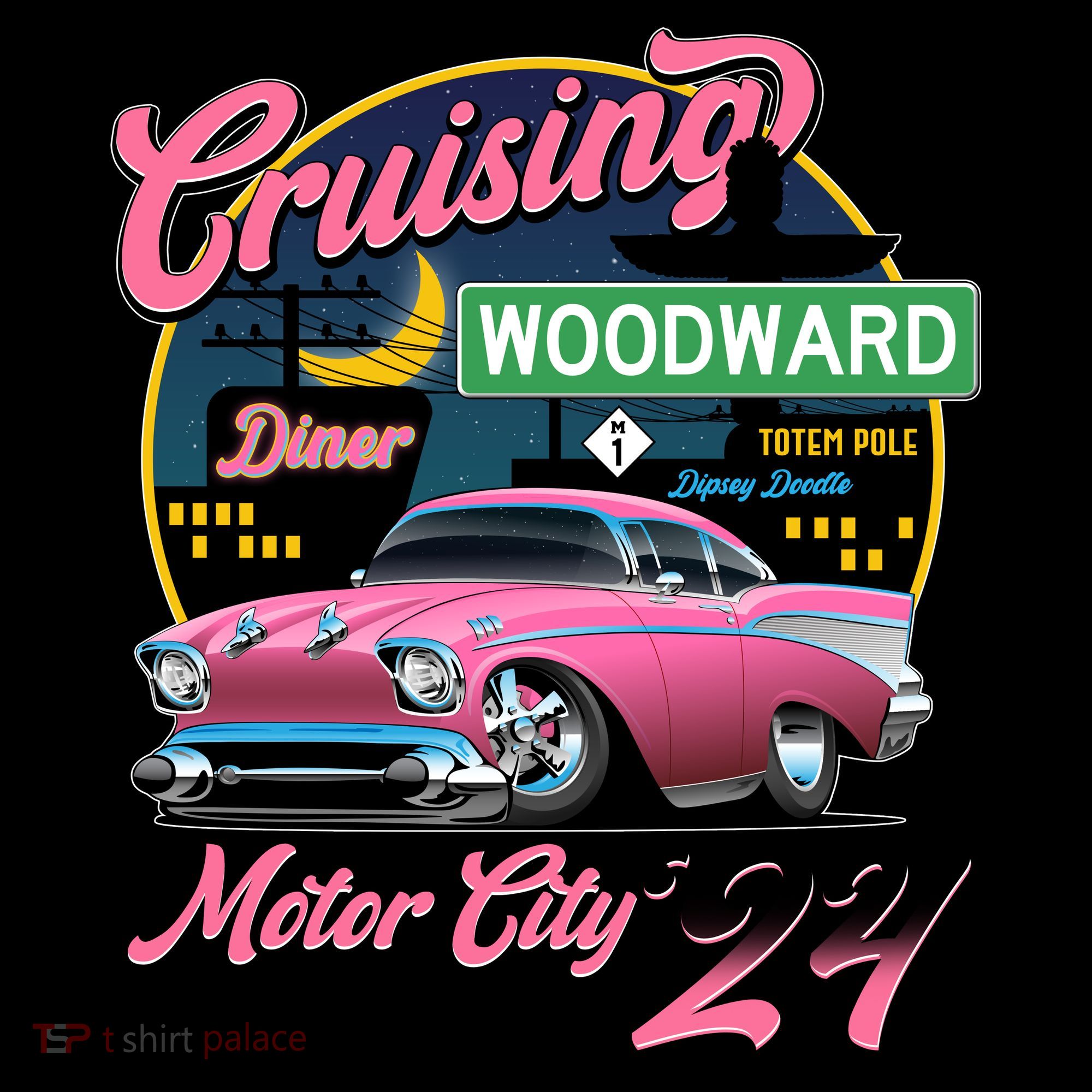 Cruising Woodward Motor City Flashback 2024 Pink Version Coffee Mug