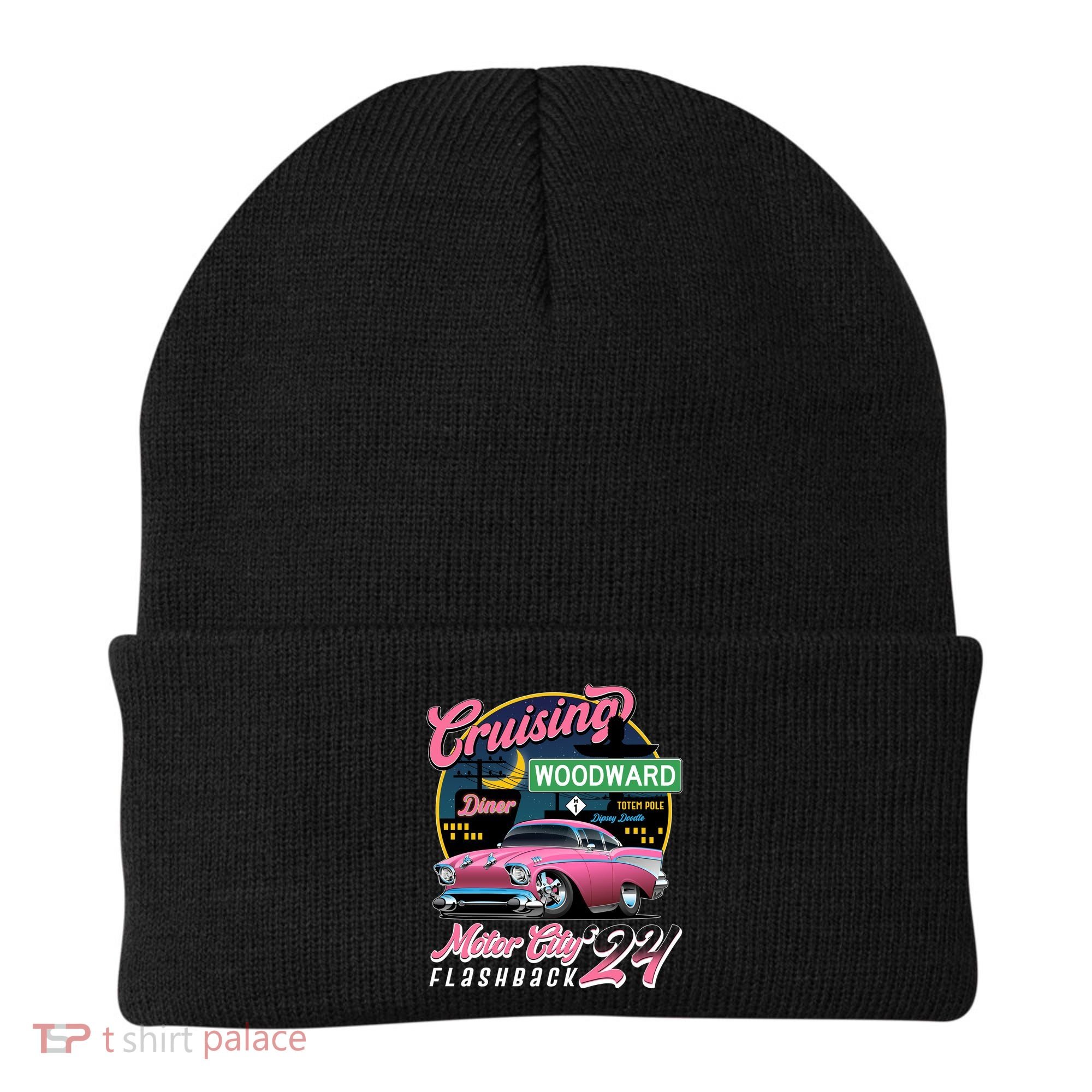 Cruising Woodward Motor City Flashback 2024 Pink Version Beanie