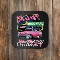 Cruising Woodward Motor City Flashback 2024 Pink Version Coaster thumb 0